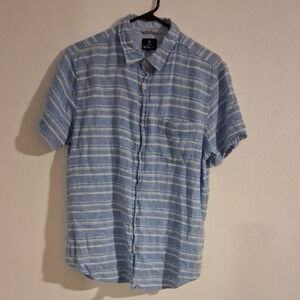 Ben Sherman Blue and White Striped Casual Shirt